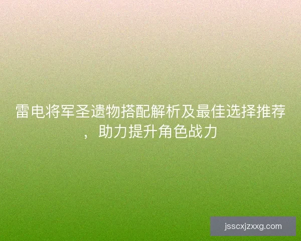 雷电将军圣遗物搭配解析及最佳选择推荐，助力提升角色战力